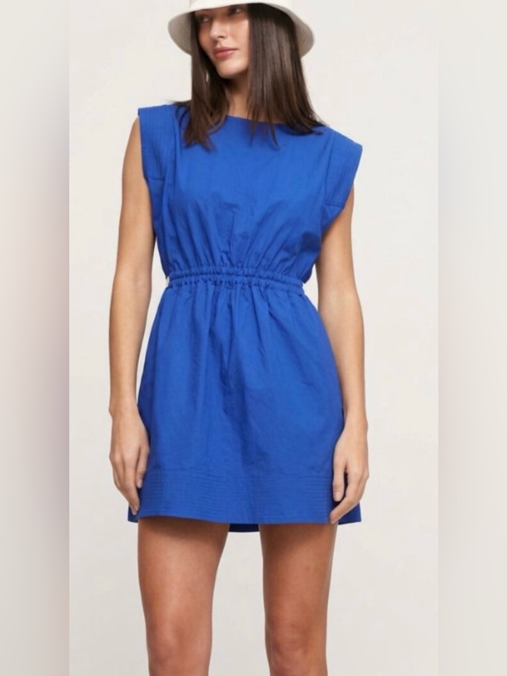 Banana Republic 100% Cotton Poplin Cinch-Waist Mini Dress Size M